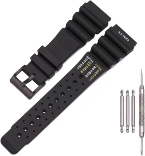 Silicone Watch Band Compatible with Citizen Hyper Aqualand Duplex tele independence fantasy geologist fend Promaster Men's Dive Strap Sport Waterproof Wristband 24mm 