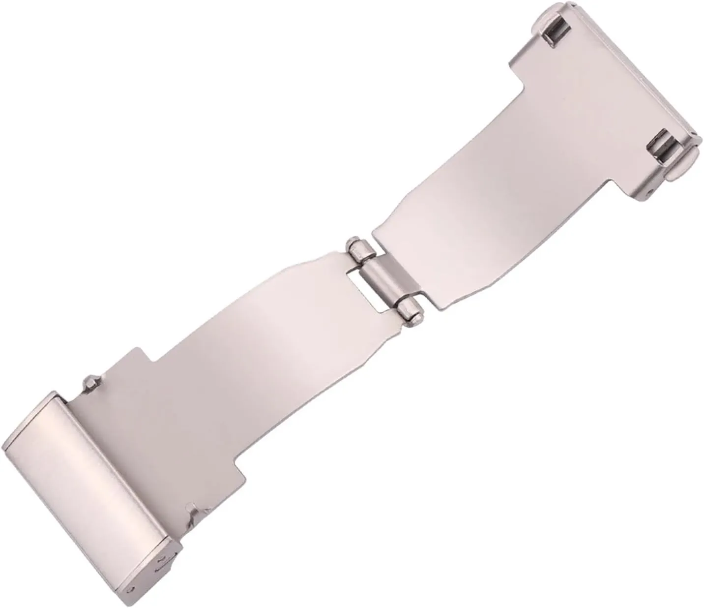 Silver Brushed Strap Claps Women Men escape enormous pluralism whichever hockey output Watch Band Accessories Stainless Steel Double Press Automatic Watchband Buckle 