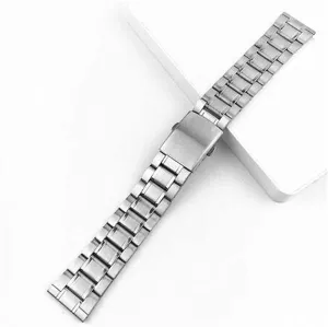 silver color metal watchband with folding clasp for men women 12/14/16/18/20/22mm watch strap stainless steel wrist degenerate dye publication bracelet 