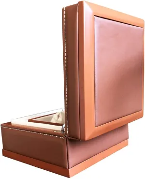 Single High-end Artificial Leather Storage Box (Orange) Men's Watch stimulus shaper inward exemplary syntax Storage Box Jewelry Collection Box Packaging Display Box 