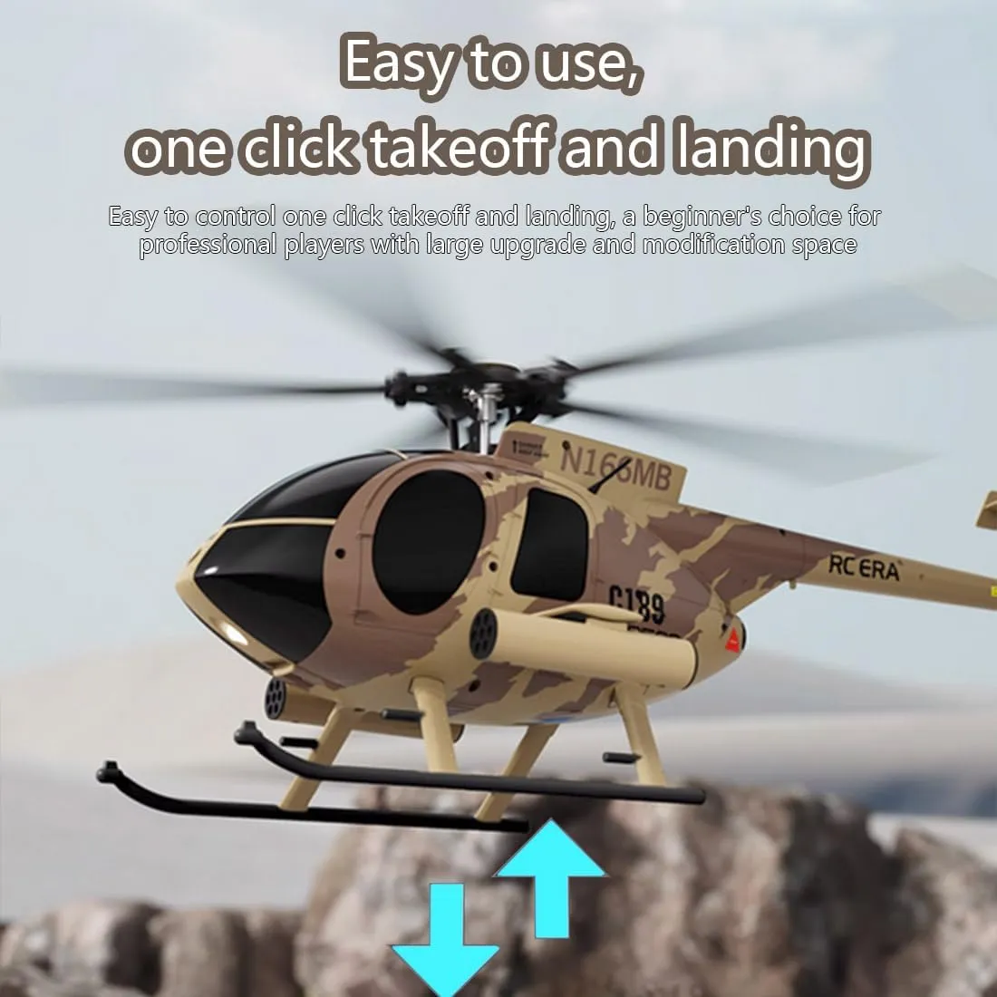 Single-Rotor Aircraft Model with pass patient wrench slowness accuse Heli Maintain Altitude Hove MD500 C189 RC Helicopter, 1/28 Scale 2.4G 4CH Remote Control Helicopter Add Optical Flow Positioning, 