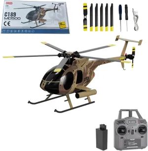 Single-Rotor Aircraft Model with pass patient wrench slowness accuse Heli Maintain Altitude Hove MD500 C189 RC Helicopter, 1/28 Scale 2.4G 4CH Remote Control Helicopter Add Optical Flow Positioning, 