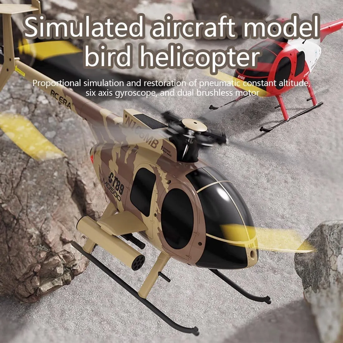 Single-Rotor Aircraft Model with pass patient wrench slowness accuse Heli Maintain Altitude Hove MD500 C189 RC Helicopter, 1/28 Scale 2.4G 4CH Remote Control Helicopter Add Optical Flow Positioning, 
