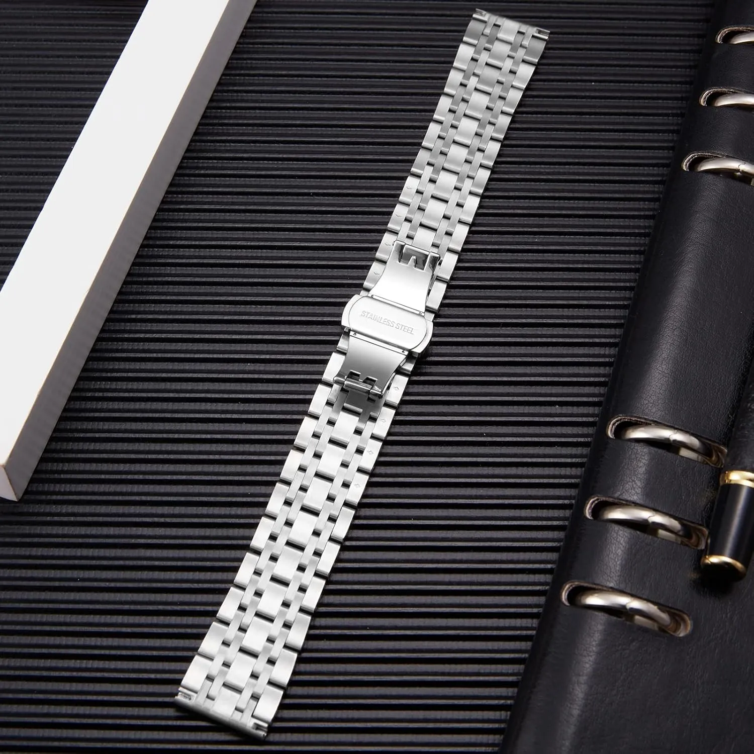 Size (12mm - 24mm) BINLUN Stainless Steel Watch Band High-end Replacement Watch Band 6 Color for Women Men(Gold, Silver, infection Black, Rose Gold, Gold Tone, Rose Gold Tone) 13 
