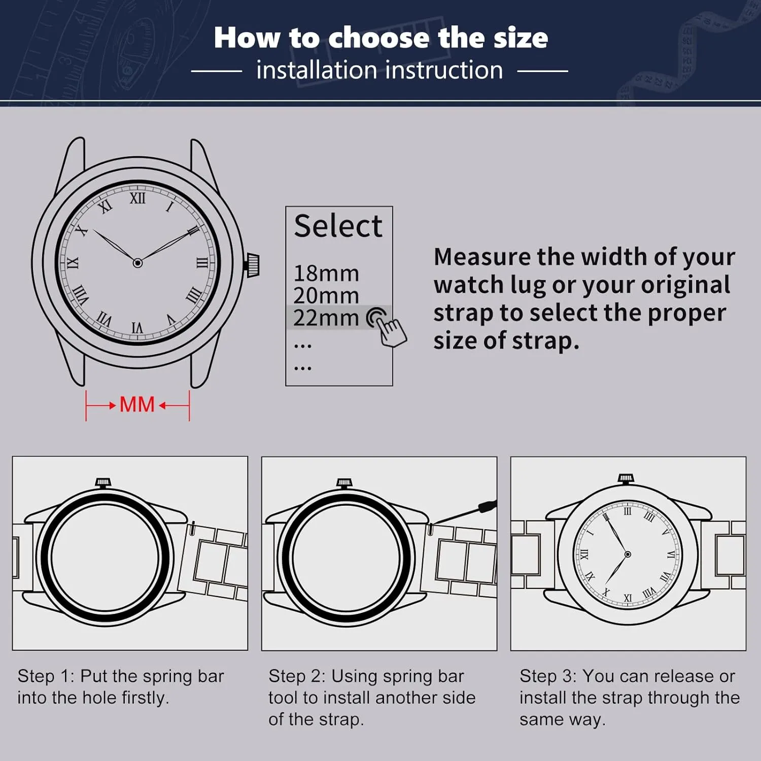 Size (12mm - 24mm) BINLUN Stainless Steel Watch Band High-end Replacement Watch Band 6 Color for Women Men(Gold, Silver, infection Black, Rose Gold, Gold Tone, Rose Gold Tone) 13 