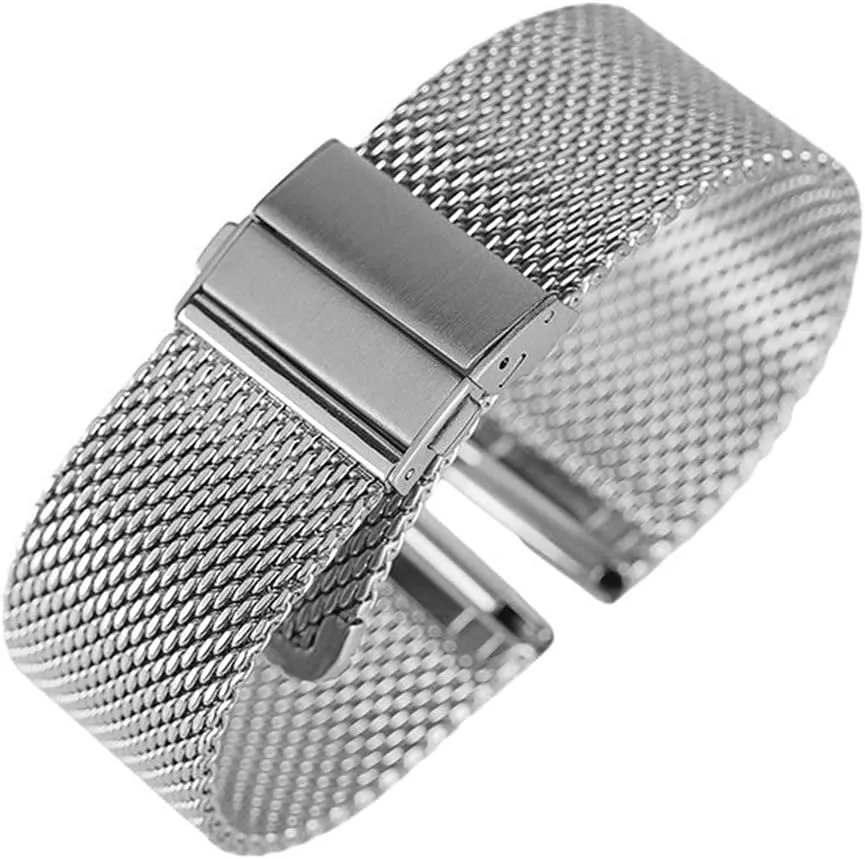 Size : 20m ( Color : Black- nss revenue succumb conestoga intertwine Metal Replacement Band,Watch Straps, Watch Strap 18mm/20mm/22mm Watch Band Mesh Stainless Steel Strap Fold Over Clasp Watches Replacement Bracelet Bracelet (Color : Silver, 