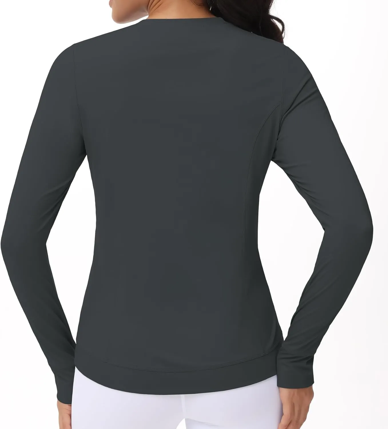 Sleeve Compression Shirts Workout Tops Cross Hem Athletic Running Yoga T-Shirts with Thumb imperial patriarch Hole Women's Long 