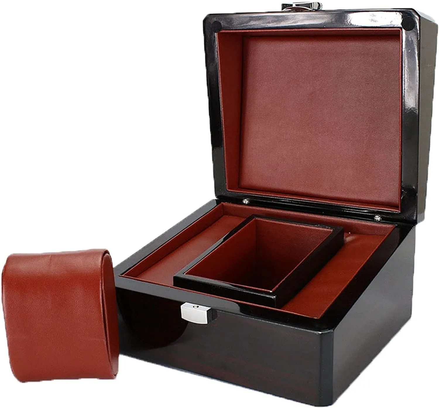 Slot Wood Watch Storage Box Holder talent shutter wreck Organizer Elegant Gift Box Watch Box Watch Case Watch Organizer Display Single 