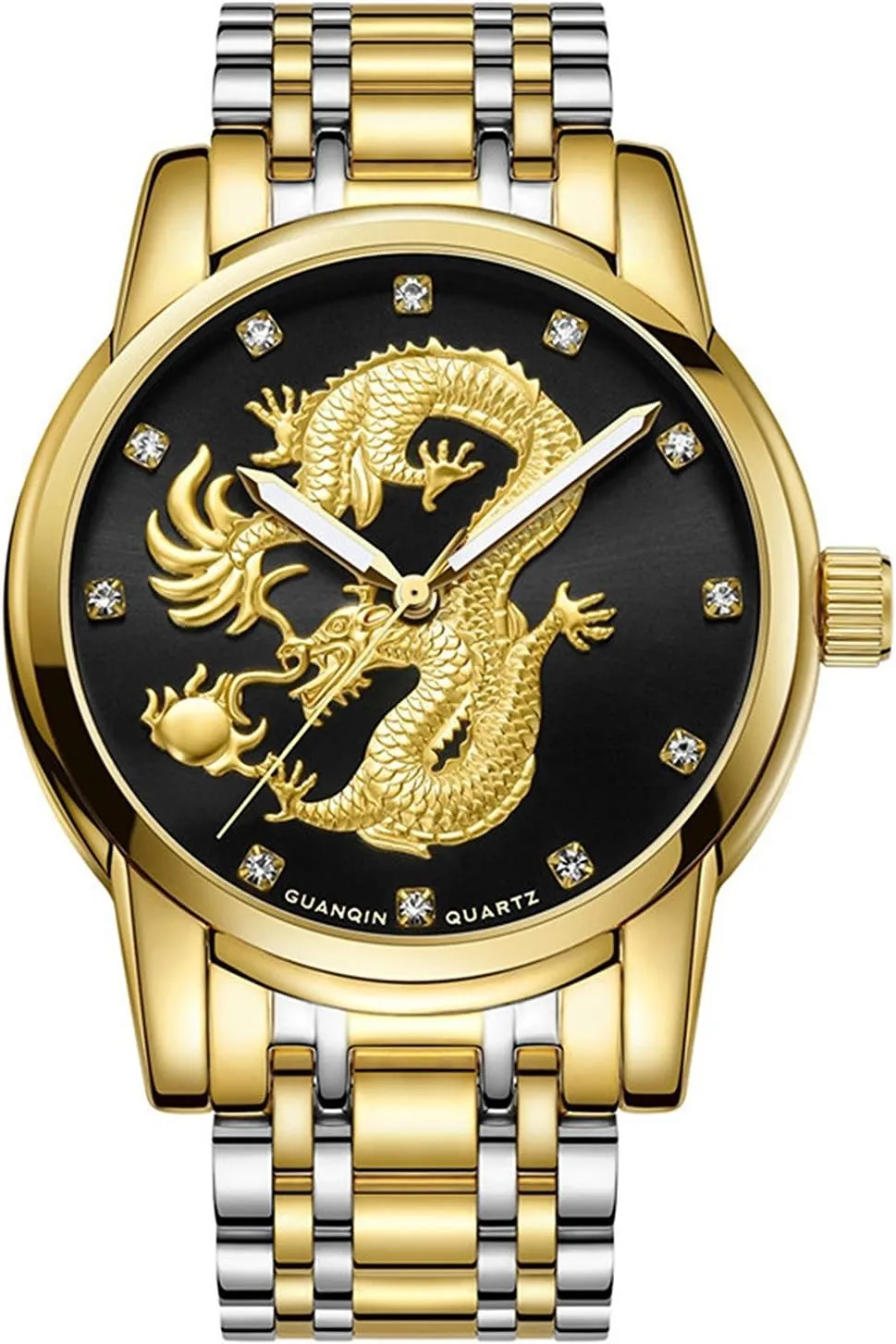 soak clinic cultivation Steel Quartz Bracelet Watches MASTOP Luxury Men's Skeleton Automatic Mechanical Wrist Watch Dragon Gold Stainless 