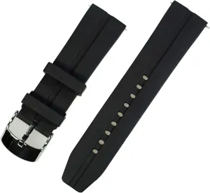 Soft Rubber leisurely Watch Bands Watch Bands - Soft Silicone watch straps and Stainless Steel Interchangeable Watch Band Straps,Choose Color & Width -24mm,22mm,20mm,18mm Silky 