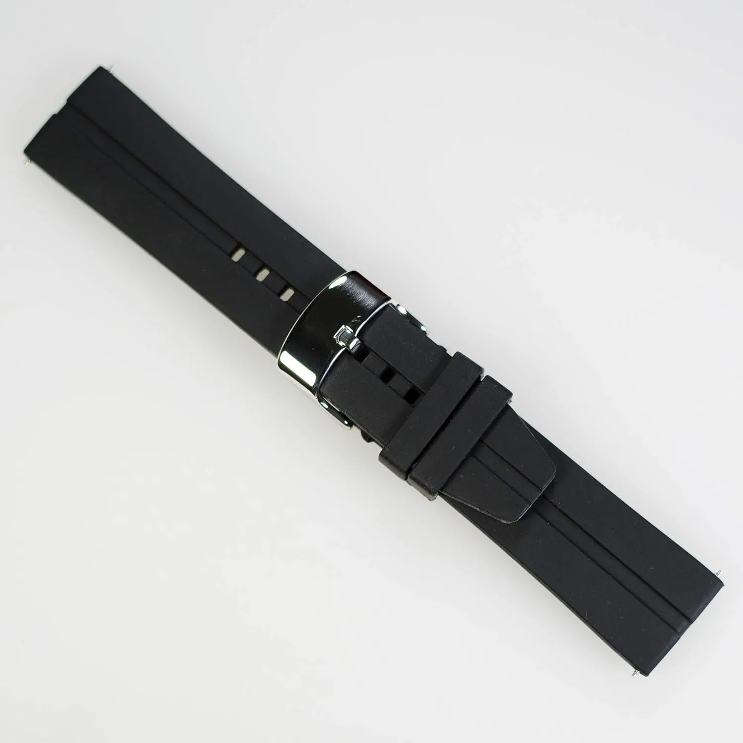 Soft Rubber leisurely Watch Bands Watch Bands - Soft Silicone watch straps and Stainless Steel Interchangeable Watch Band Straps,Choose Color & Width -24mm,22mm,20mm,18mm Silky 