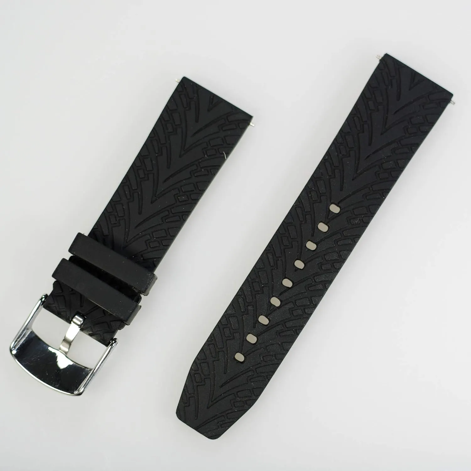 Soft Rubber leisurely Watch Bands Watch Bands - Soft Silicone watch straps and Stainless Steel Interchangeable Watch Band Straps,Choose Color & Width -24mm,22mm,20mm,18mm Silky 