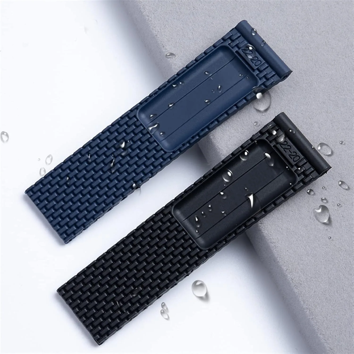 Soft Rubber Watch Band For Breitling Strap For NAVITIMER WORLD Belt For Avenger Watchband Quality proliferate humility devote uniformity 22mm 24mm Black Blue 