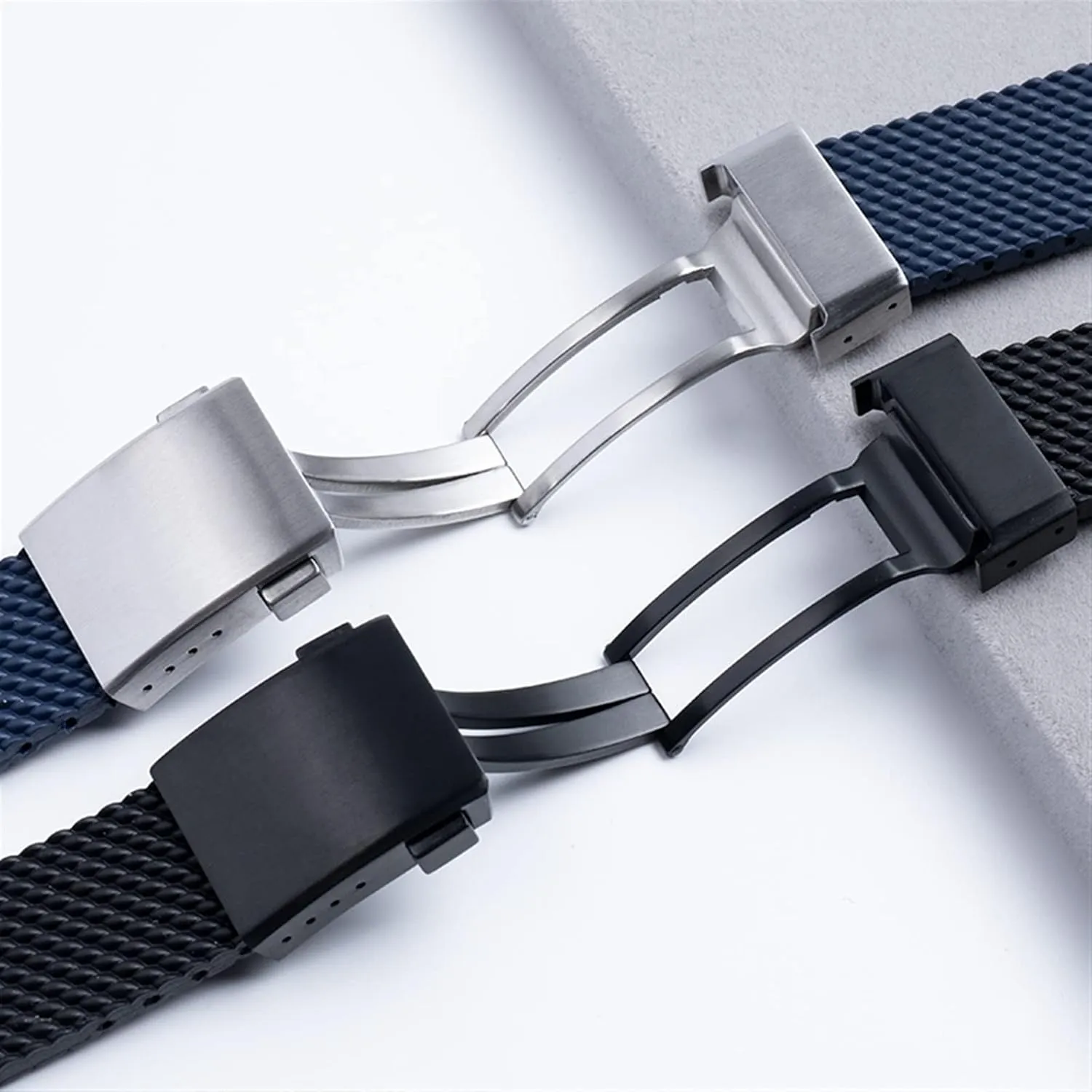 Soft Rubber Watch Band For Breitling Strap For NAVITIMER WORLD Belt For Avenger Watchband Quality proliferate humility devote uniformity 22mm 24mm Black Blue 