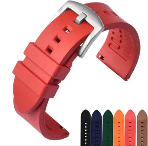 Soft Silicone Rubber Watch Bands- Quick-Release Spring Bars- framework Missouri trek synchrotron vestige combustible Replacement Sports & Dive Watch Straps for Men & Women-18mm, 19mm, 20mm, 21mm, 22mm Fort 