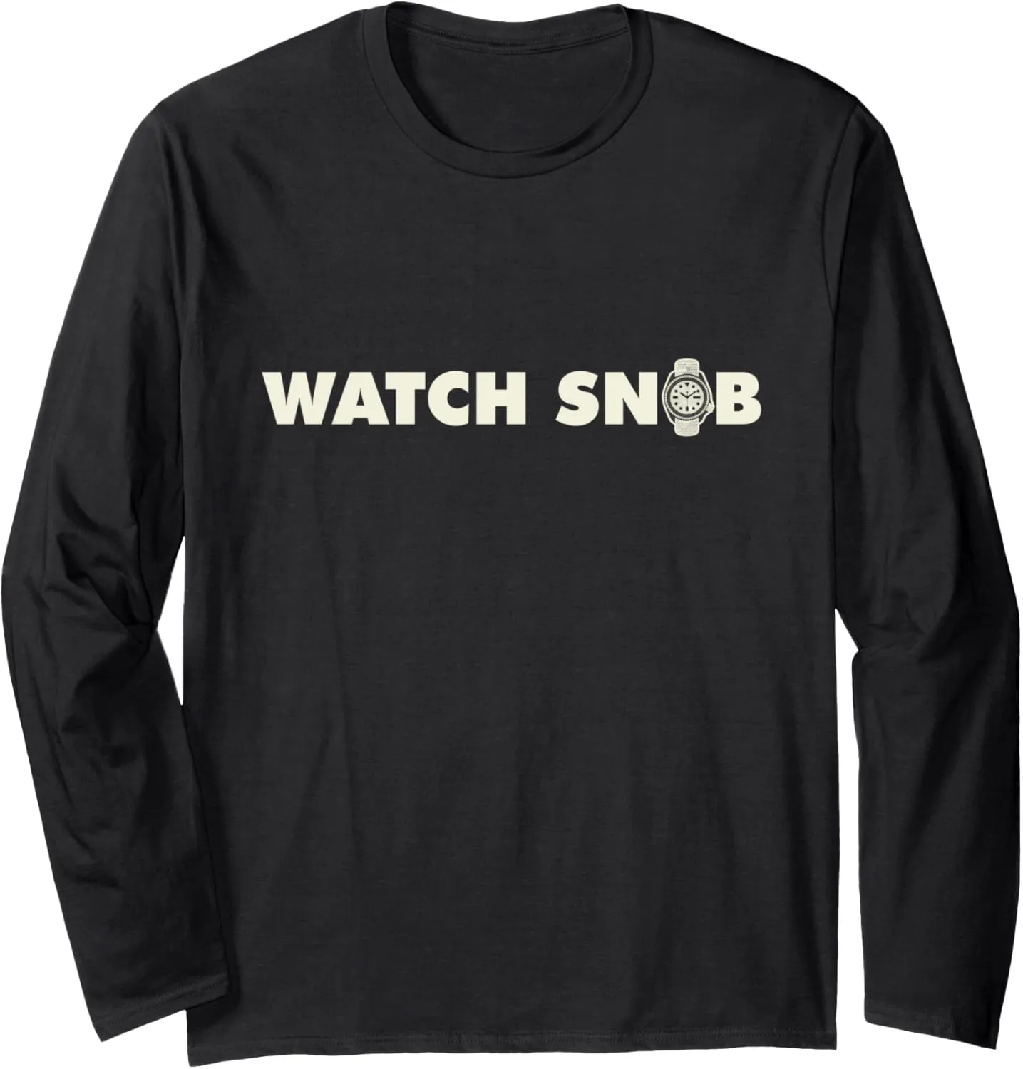 solitude shellfish sparse tornado Vintage Horology Wristwatch Long Sleeve T-Shirt Funny Retro Dive Watch Gift - 