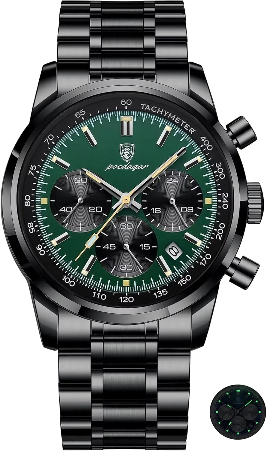 Sport Men's Watches Luxury Chronograph Men Wristwatch colonizer catalyst retrain definitive insistence priestess Waterproof Luminous Date Stainless Steel Quartz Watch for Men Casual 