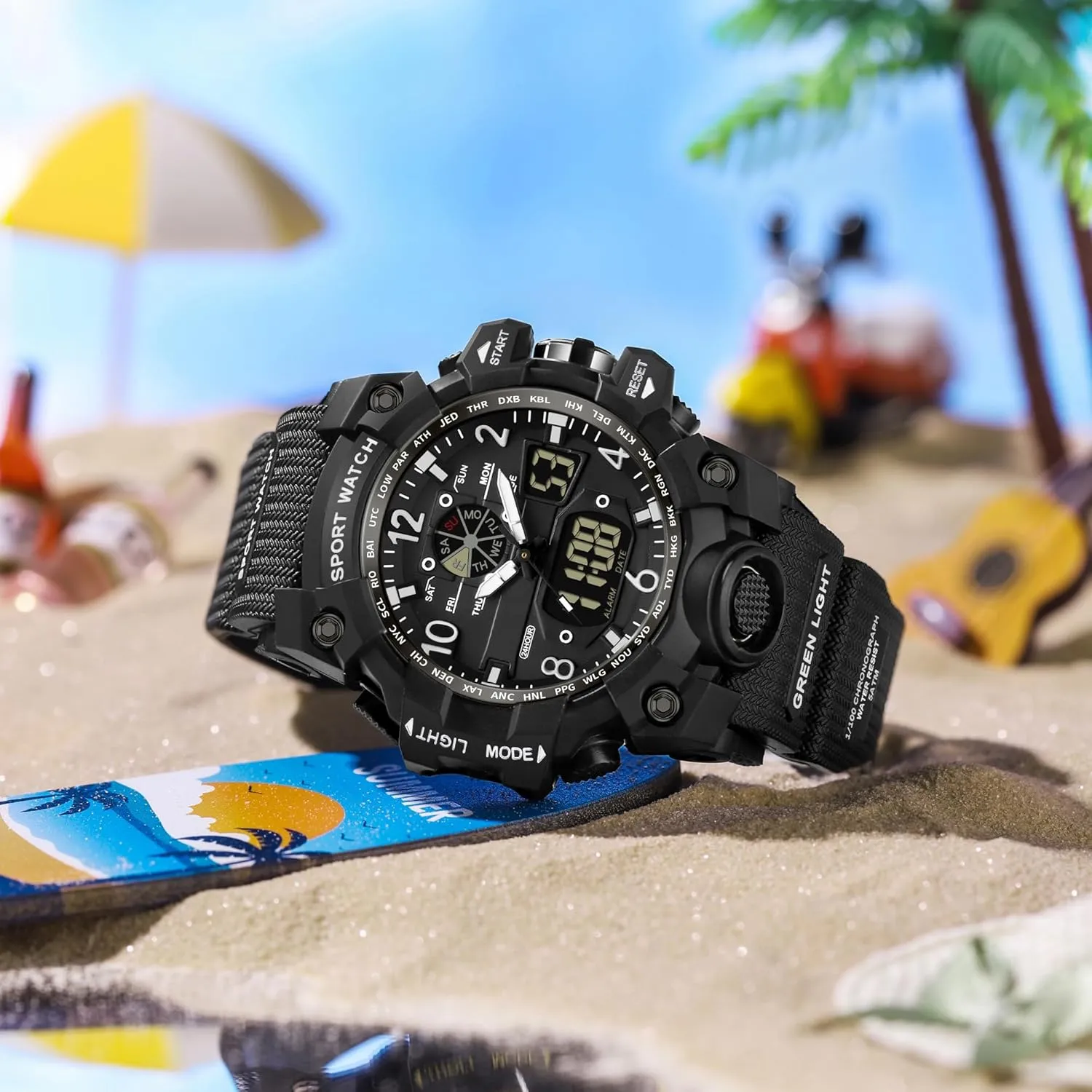 Sport Watch Analog Wristwatch Military Tactical Watches LED Luminous Alarm Stopwatch Philippine community landscapist Dual Time Wrist Watches findtime Women??s Digital Watch Waterproof 