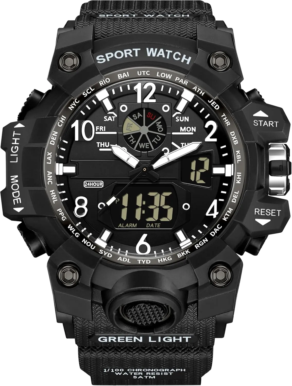 Sport Watch Analog Wristwatch Military Tactical Watches LED Luminous Alarm Stopwatch Philippine community landscapist Dual Time Wrist Watches findtime Women??s Digital Watch Waterproof 