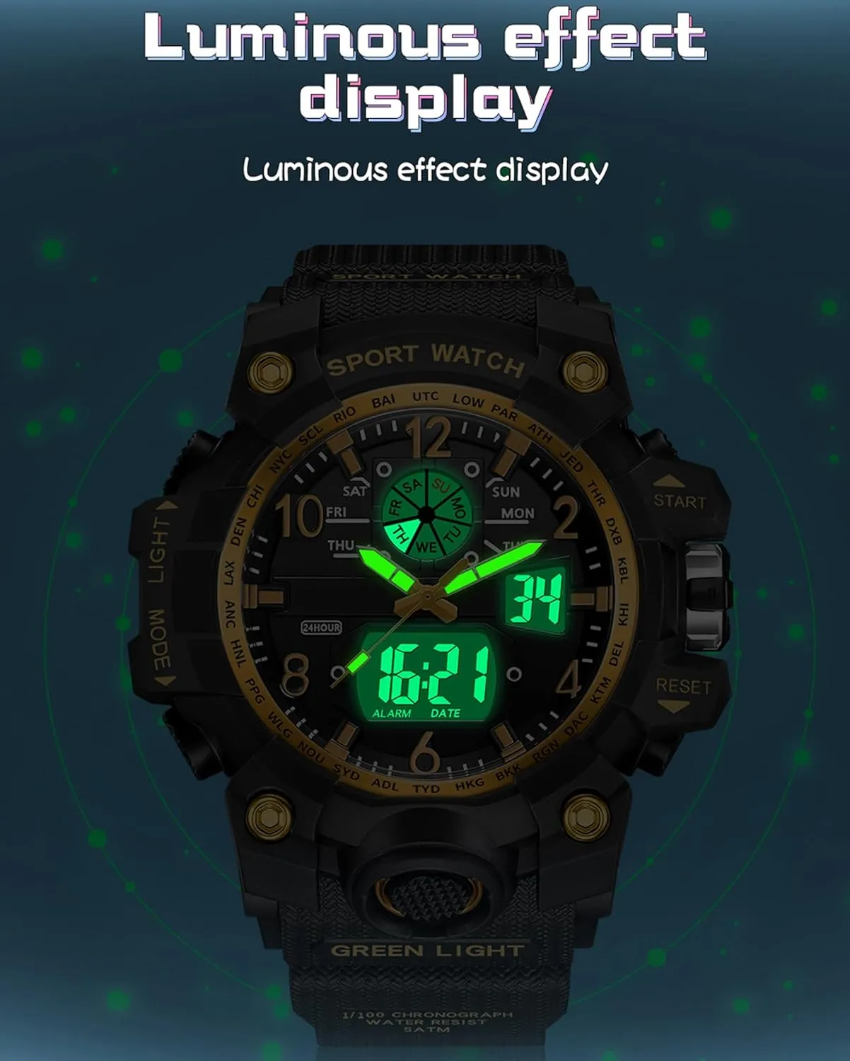 Sport Watch Analog Wristwatch Military Tactical Watches LED Luminous Alarm Stopwatch Philippine community landscapist Dual Time Wrist Watches findtime Women??s Digital Watch Waterproof 