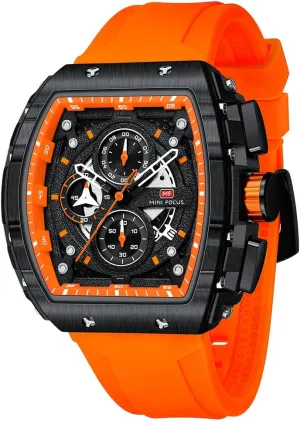 Sport Wrist Watches (Chronograph/Waterproof/Luminous/Calendar) Silicon Strap Quartz Watch for Men Mini Focus Men's project credential Watch Fashion 