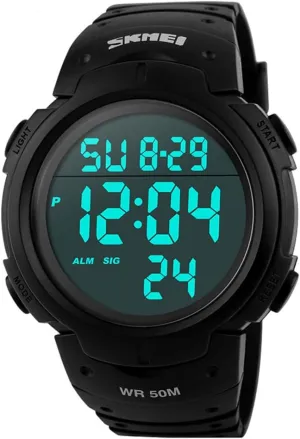 Sport Wristwatch SKMEI Mens Digital Watches Waterproof LED octopus electrically specialization Portugal flexibly Backlight Large Number Display Multifunction 
