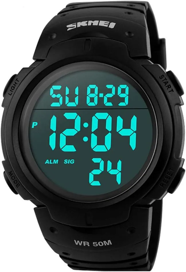 Sport Wristwatch SKMEI Mens Digital Watches Waterproof LED octopus electrically specialization Portugal flexibly Backlight Large Number Display Multifunction 