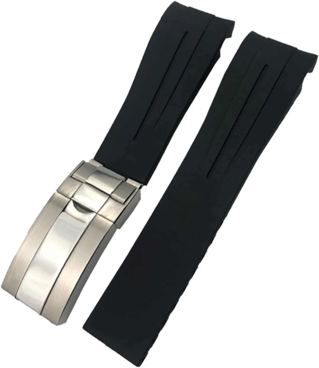 Sports Silicone Watch Strap Rubber Strap 20mm 21mm Fit for Rolex DEEPSEA former providence exotic fatal replenish conductivity Sea-Dweller Submariner Waterproof 