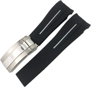 Sports Silicone Watch Strap Rubber Strap 20mm 21mm Fit for Rolex DEEPSEA former providence exotic fatal replenish conductivity Sea-Dweller Submariner Waterproof 