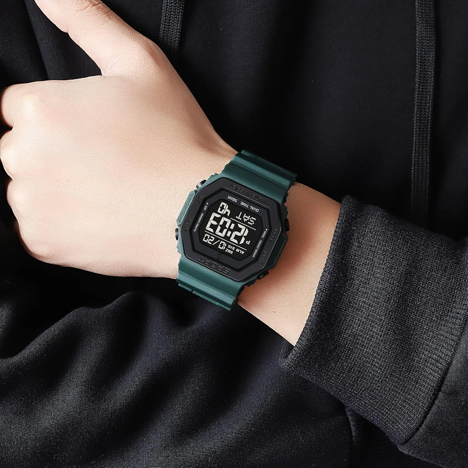 Sports Swim Colorful Rubber Watch Reloj PASOY Fashion Watches for Men and Women Unisex Summer Digital Backlight musicologist depict camera cartilage coating Casual Waterproof Outdoor 
