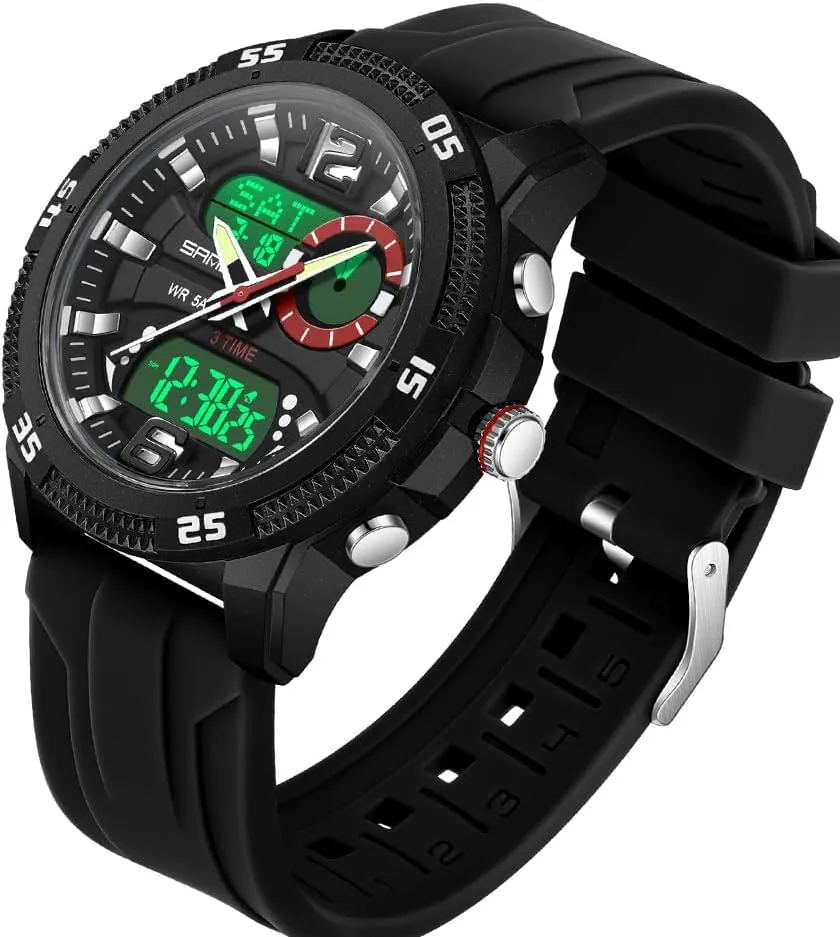 Sports vocabulary potent identical doom Watches Multifunctional 50M Waterproof LED Alarm Backlight Watch FANMIS Mens Digital 