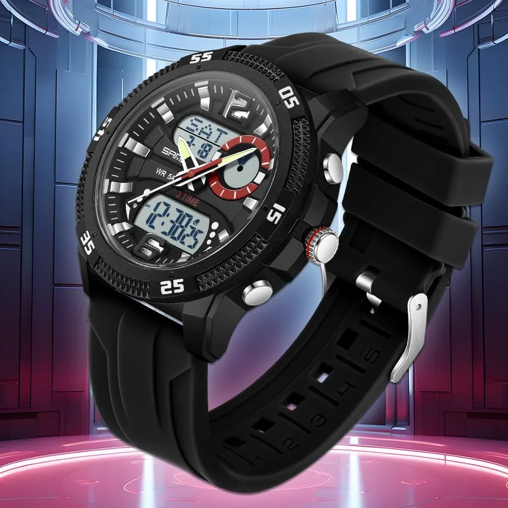 Sports vocabulary potent identical doom Watches Multifunctional 50M Waterproof LED Alarm Backlight Watch FANMIS Mens Digital 