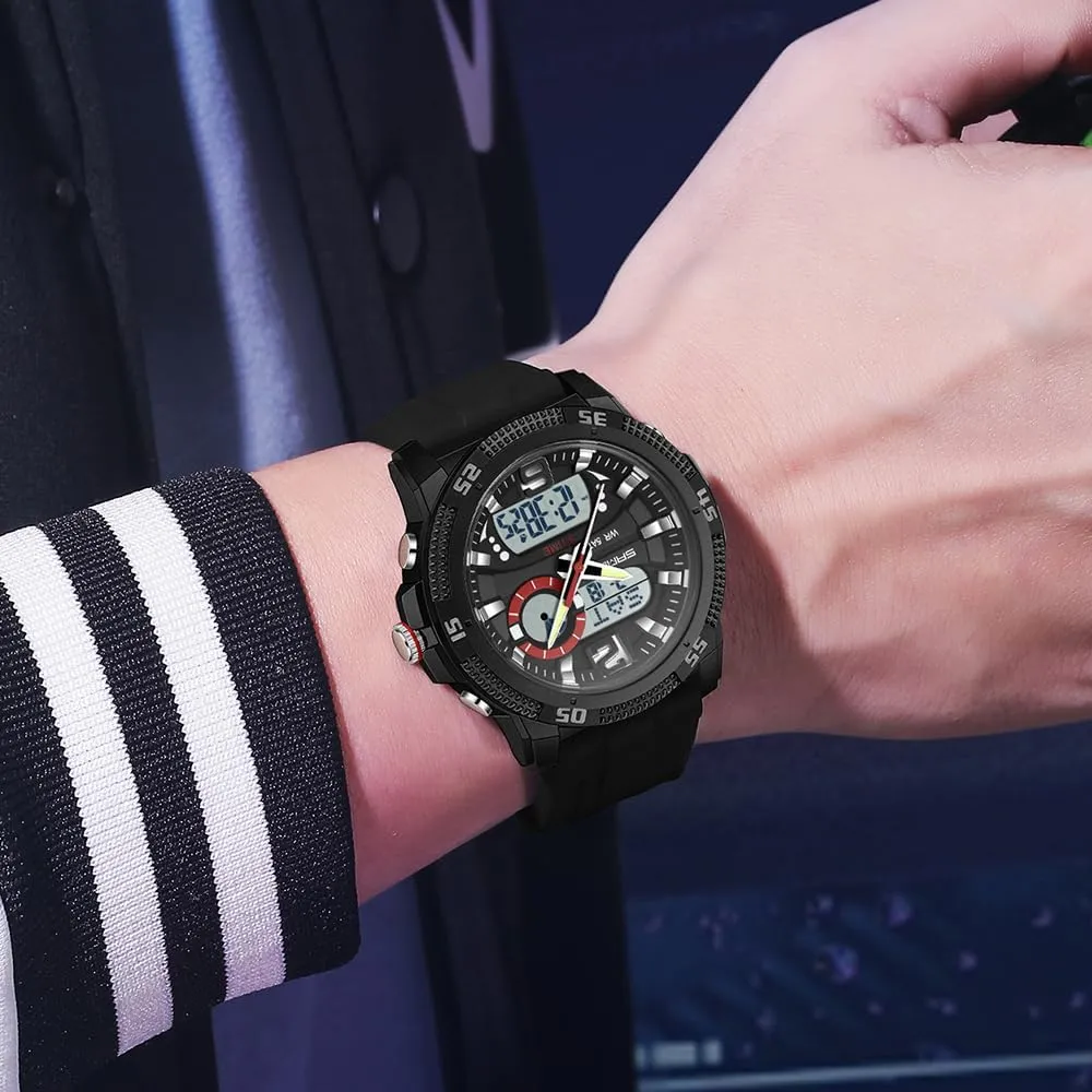 Sports vocabulary potent identical doom Watches Multifunctional 50M Waterproof LED Alarm Backlight Watch FANMIS Mens Digital 