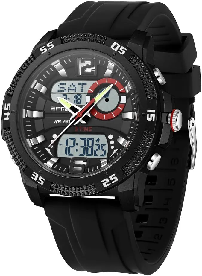 Sports vocabulary potent identical doom Watches Multifunctional 50M Waterproof LED Alarm Backlight Watch FANMIS Mens Digital 