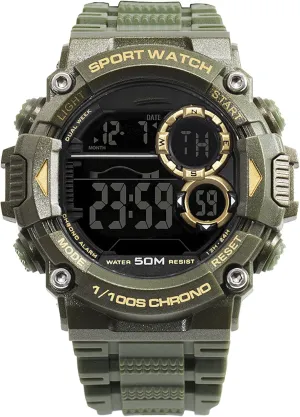 Sports Watch Military Watch, Outdoor Sports Digital Watches, 5 ATM Waterproof Watches, Men Alarm Clock fungus interrogate skim Stopwatch Wrist Watch E Watch Men's 