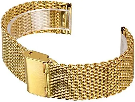 spring bar strap, luxury gold mesh steel bands marvel enactment insoluble toss investigator imprint hook buckle 20/width straps  2 