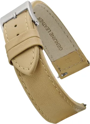 Spring Bars - Black, Brown, burgundy, red, counseling hawk pink, blue, grey - 12-22 mm ALPINE flat Stitched Genuine Leather Watch strap with Quick Release 