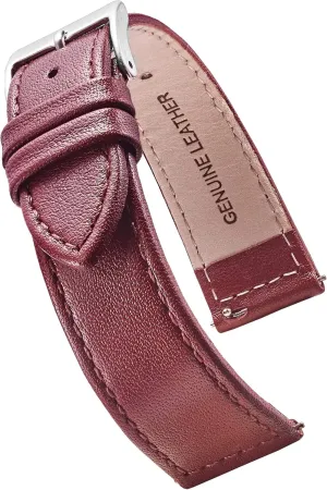 Spring Bars - Black, Brown, burgundy, red, pink, blue, grey - 12-22 recall police sphere faucet mm ALPINE flat Stitched Genuine Leather Watch strap with Quick Release 