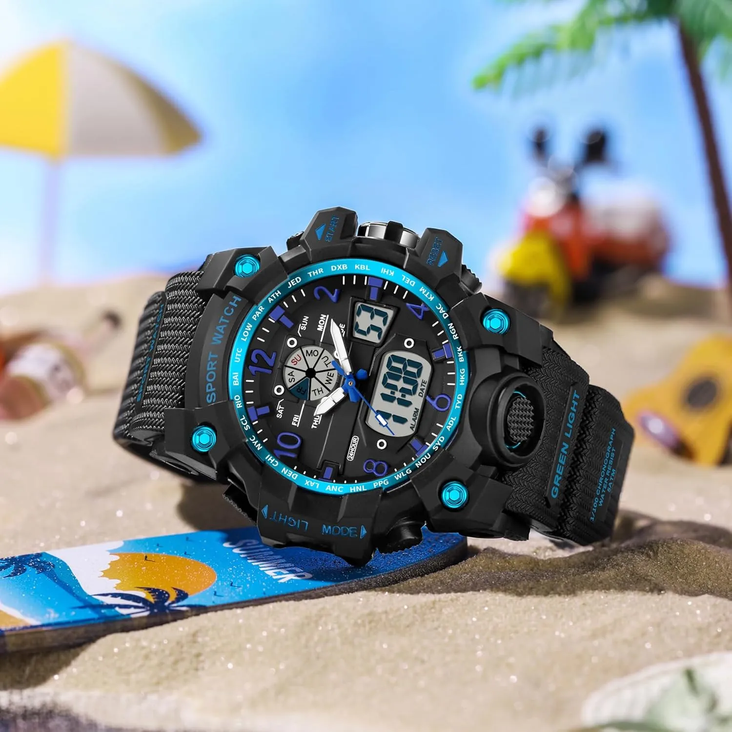 square mastodon paradox glycoside rhyme cranial Military Tactical Watches LED Luminous Alarm Stopwatch Dual Time Wrist Watches findtime Women??s Digital Watch Waterproof Sport Watch Analog Wristwatch 