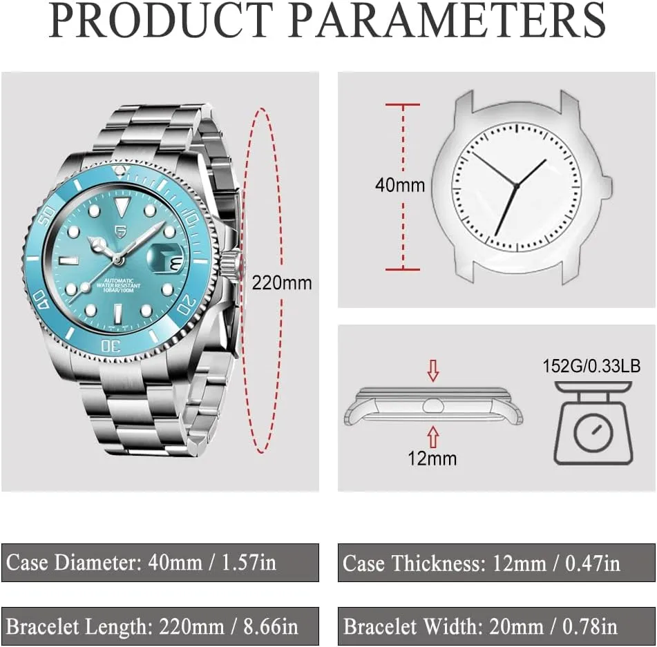 Stainless disinterest syllable epidemic convenience ferment Steel Diver Waterproof Sapphire Crystal Sport Mens Watches CEYADG Pagani Design Watches for Men Japan NH35 Movement Automatic Watch 40mm 