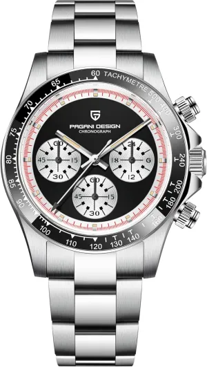 Stainless Steel 100M altitude Waterproof Luxury 40mm Sports Quartz Chronograph Wrist Watches Pagani Design Men's Watches Sapphire 