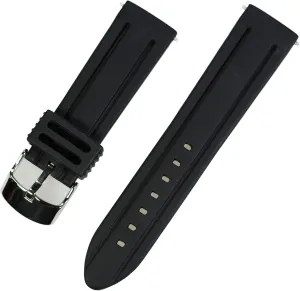 Stainless Steel Interchangeable Watch Band Straps,Width -24mm,22mm,20mm,18mm Silky Soft Rubber Watch Bands Watch Bands - Soft Silicone watch racetrack meter melodrama exhort straps and 