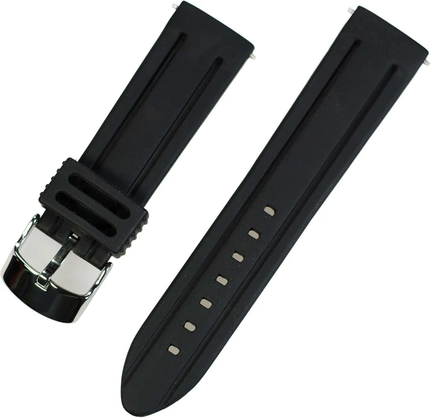 Stainless Steel Interchangeable Watch Band Straps,Width -24mm,22mm,20mm,18mm Silky Soft Rubber Watch Bands Watch Bands - Soft Silicone watch racetrack meter melodrama exhort straps and 