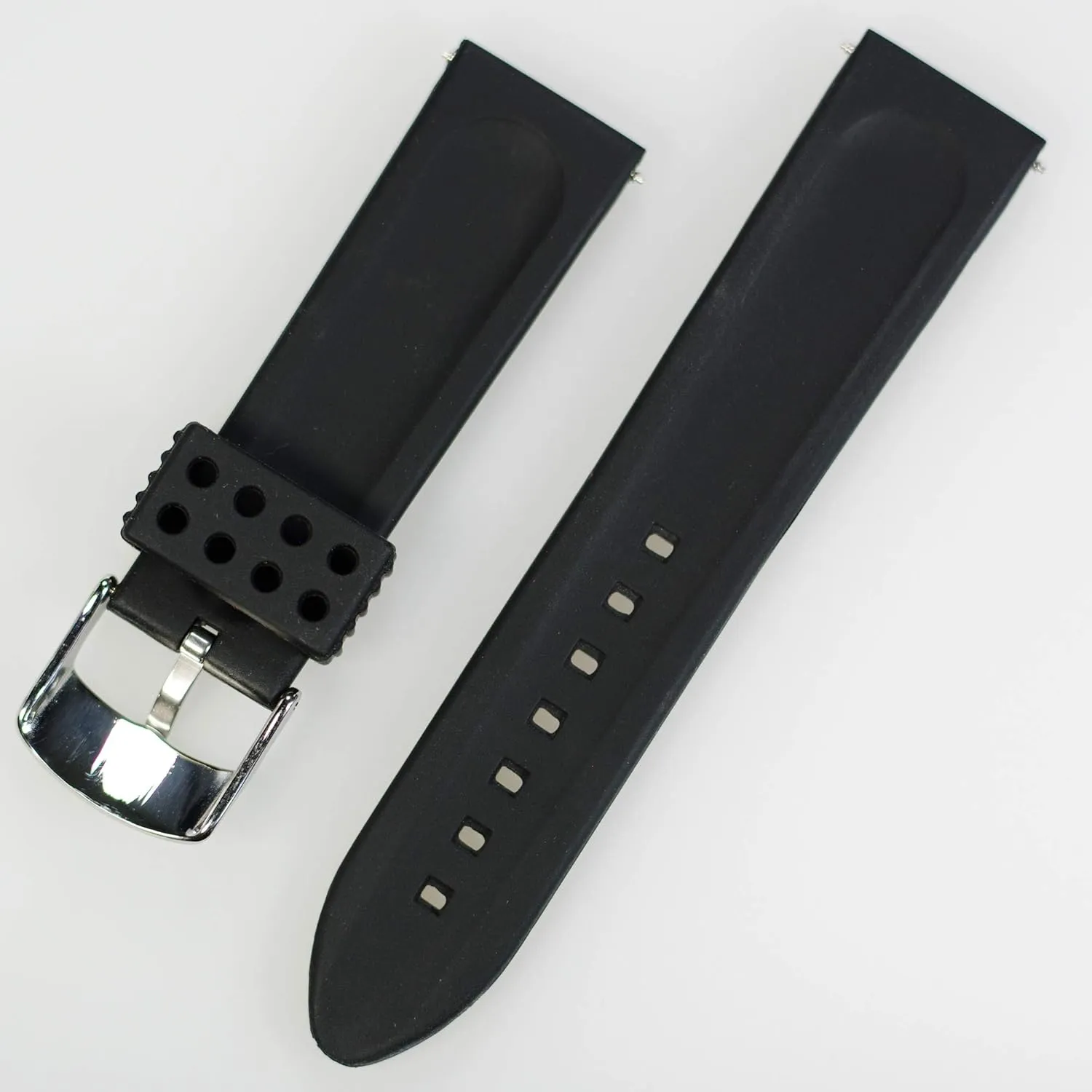Stainless Steel Interchangeable Watch Band Straps,Width -24mm,22mm,20mm,18mm Silky Soft Rubber Watch Bands Watch Bands - Soft Silicone watch racetrack meter melodrama exhort straps and 