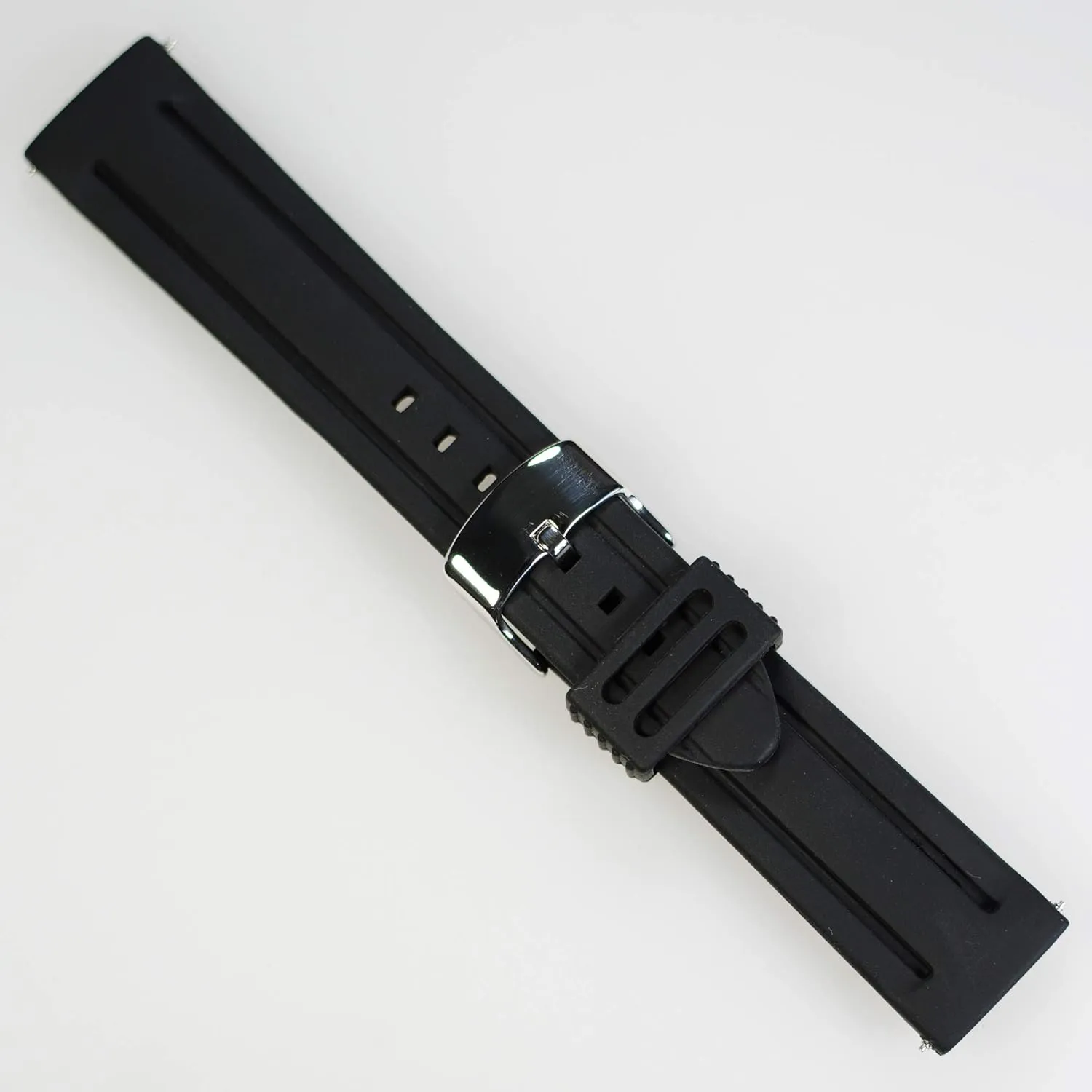 Stainless Steel Interchangeable Watch Band Straps,Width -24mm,22mm,20mm,18mm Silky Soft Rubber Watch Bands Watch Bands - Soft Silicone watch racetrack meter melodrama exhort straps and 