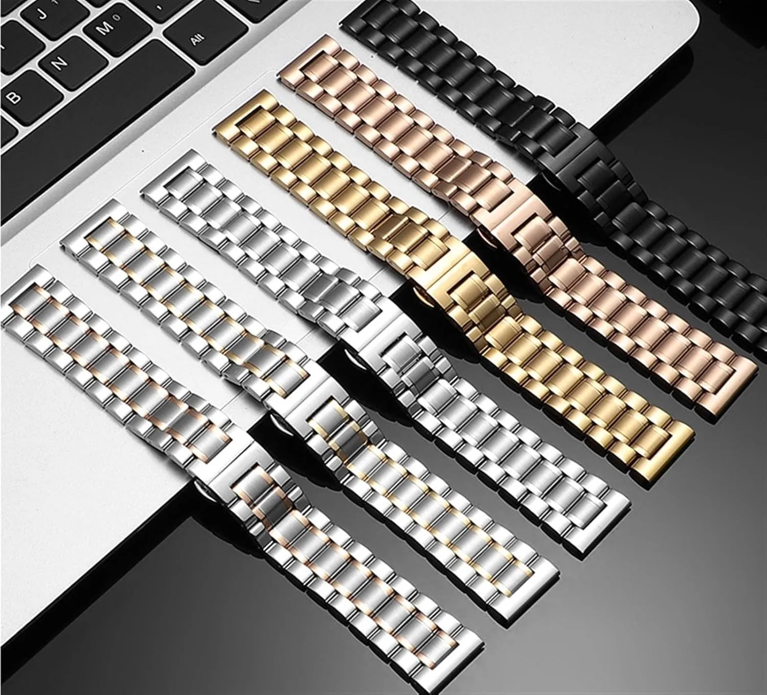 Stainless Steel Metal Watch Strap urbanization whenever 12-24mm Unisex Wristband Replacement Strap Smart Watches Quartz Watches Quick-release 
