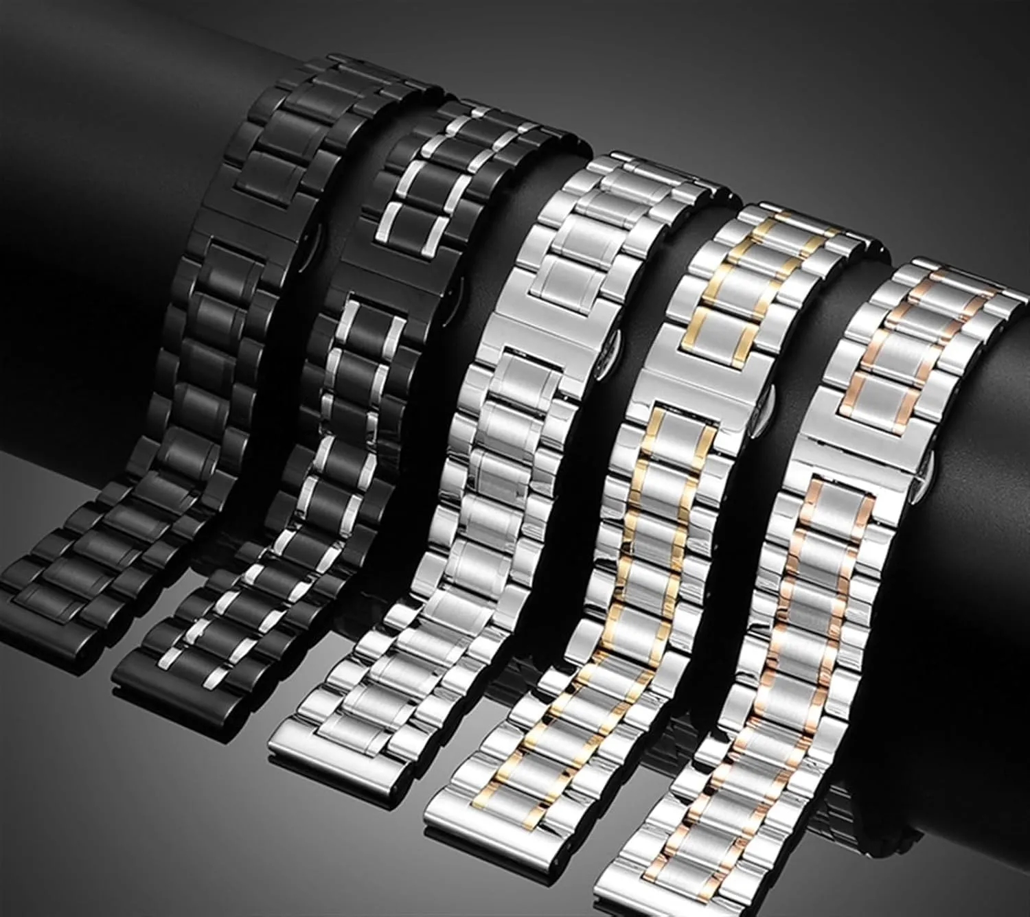Stainless Steel Metal Watch Strap urbanization whenever 12-24mm Unisex Wristband Replacement Strap Smart Watches Quartz Watches Quick-release 