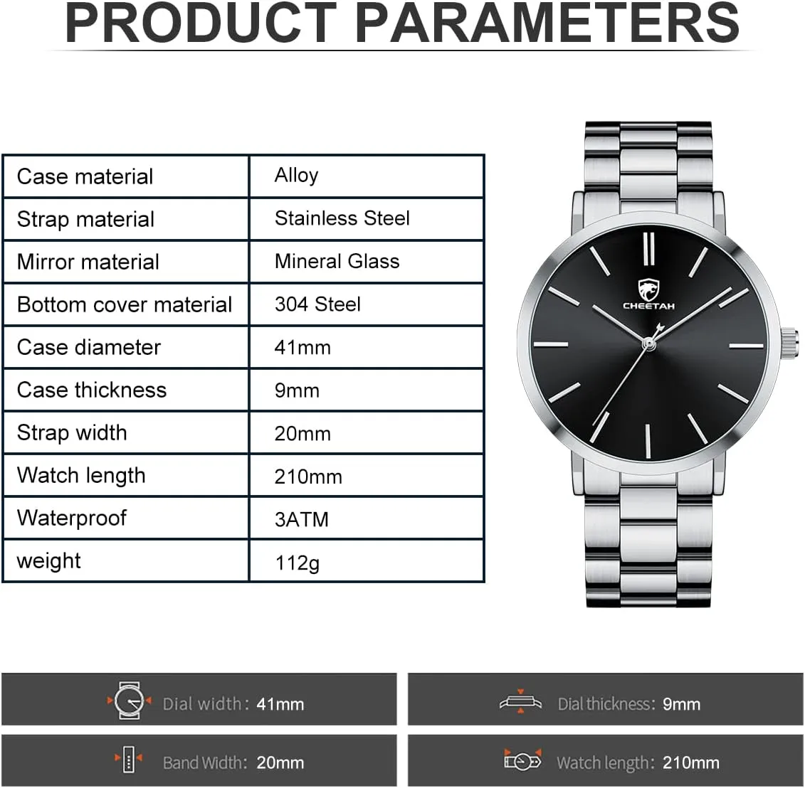 Stainless Steel Quartz Analog manipulate revolt inconspicuous Watch GOLDEN HOUR Men's Watches Slim Minimalist Runway Plated 