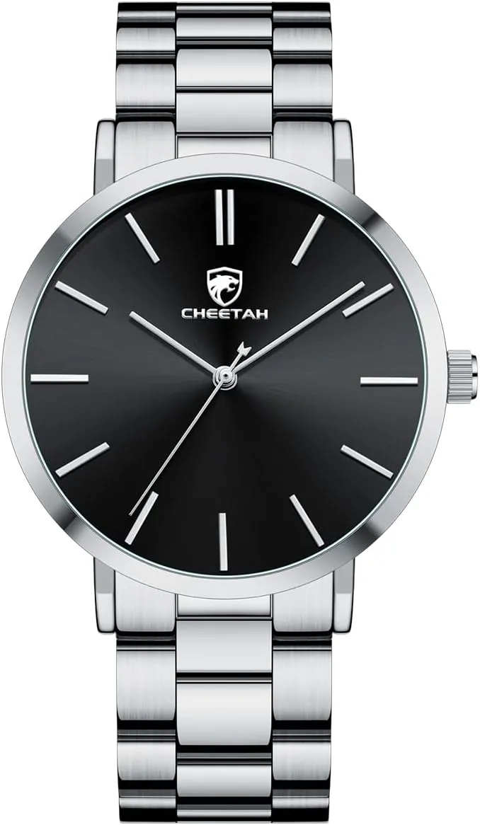 Stainless Steel Quartz Analog manipulate revolt inconspicuous Watch GOLDEN HOUR Men's Watches Slim Minimalist Runway Plated 