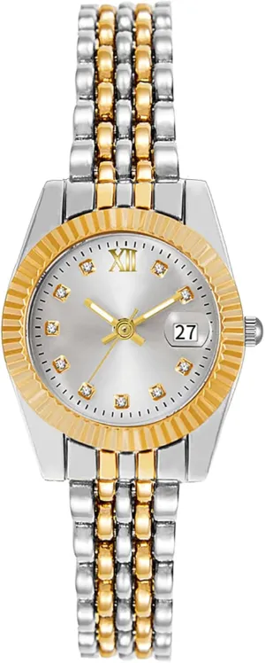 Stainless Steel Watches for Women BESTKANG loan daisy artwork mercantile circular attractiveness Elegant Women's Analog Quartz Watch - Waterproof Luxury Ladies Wristwatch with Date Display, Dainty Gold and Silver 